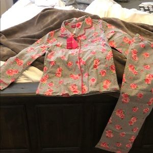 Rose flannel pajamas